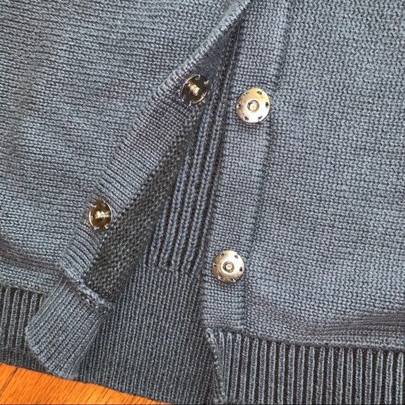 CAbi Navy Pursuit Snap Front Cardigan Sweater size Medium - Picture 4 of 8